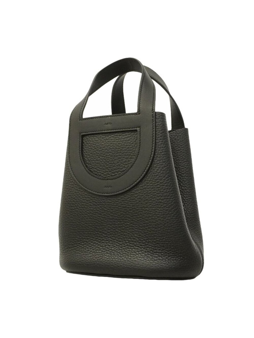 Hermes Handbag in the Loop 18 Taurillon Clemence Black Silver